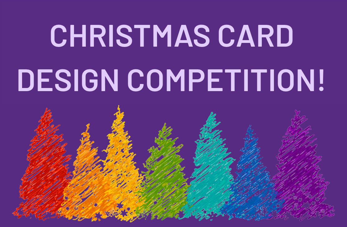 Christmas trees in pride flag colours